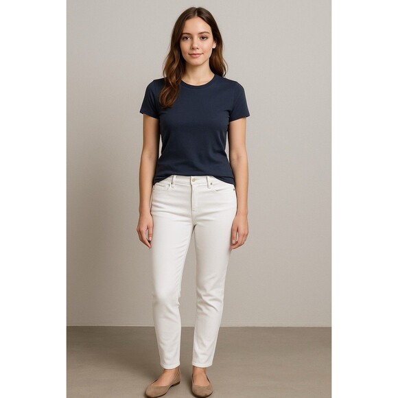 Polo Ralph Lauren Denim - Lauren Ralph Lauren Women’s White Skinny Jeans Pants Stretch Denim Casual Size 8